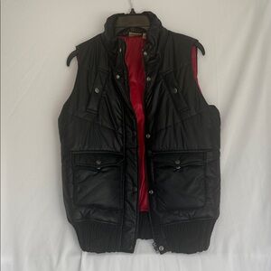 Ruff Hewn Women’s  Black and Red Puffer Vest